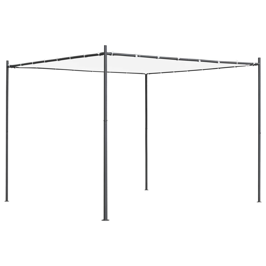 Gazebo with Flat Roof 3x3x2.4 m White 180 g/m²
